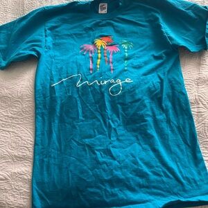 Jerzees Teal Palm Tree Graphic Tee